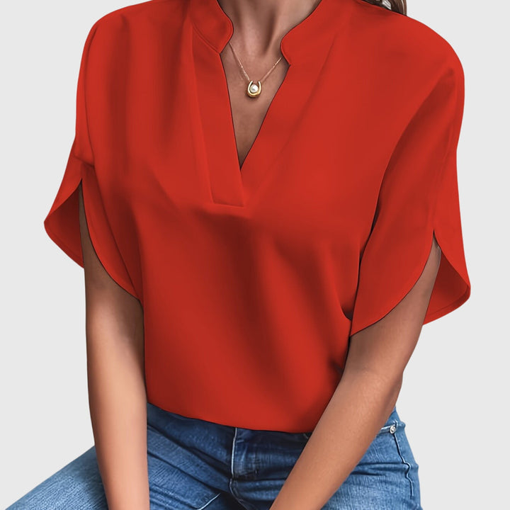 Stylish women's office blouse, elegant long sleeve top for versatile fashion.
