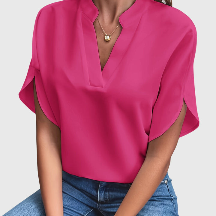 Elegant & chic women's blouse, a versatile long sleeve top for office or casual.