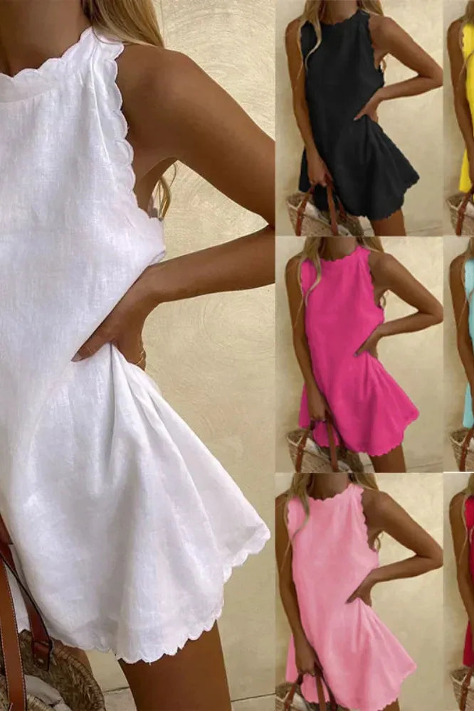 Women's flattering tailored mini dress, offering a chic, elegant, and sophisticated silhouette.
