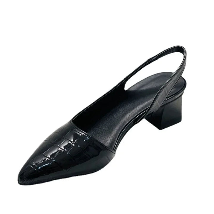 Unique croco print slingback heels. Women's elegant dress shoes, offering comfort & style for formal and everyday wear.