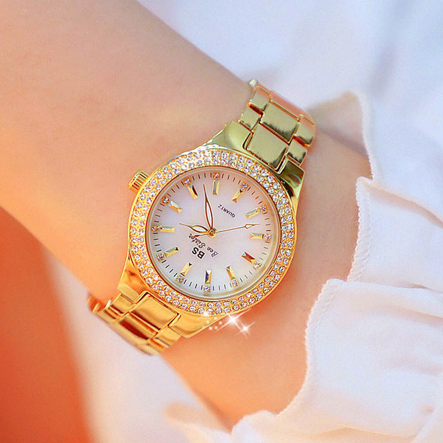Stylish Ladies Esmée Quartz Watch with two-tone gold & silver accents, a versatile fashion accessory for her.