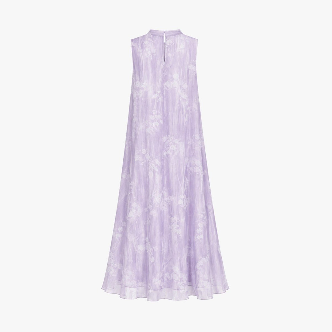 Stylish women's floral high neck maxi dress, a versatile and elegant choice for wedding guests & special occasions.