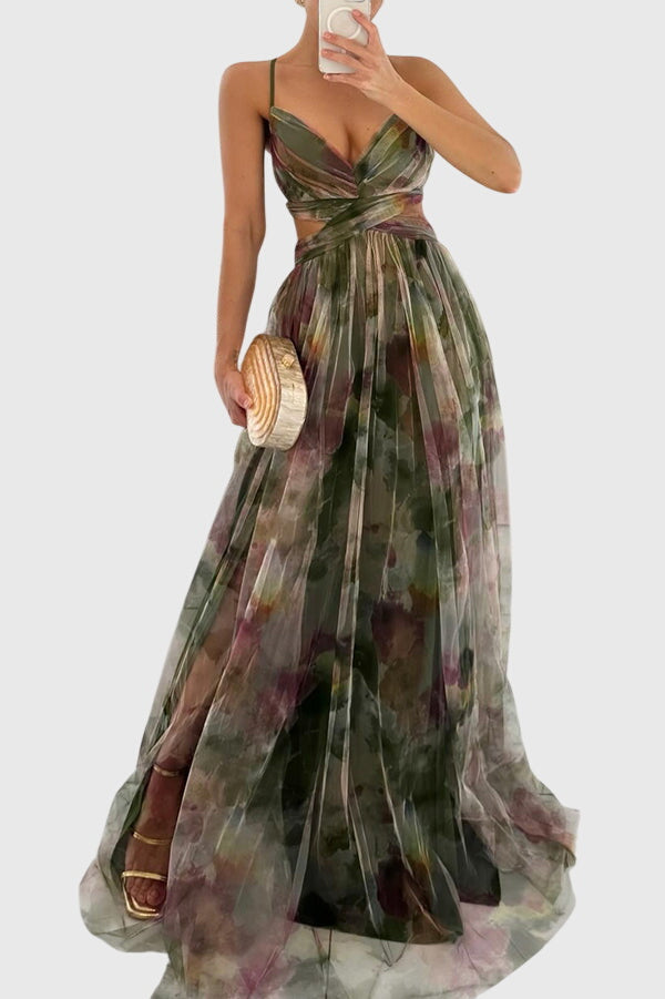 Women's enchanting floral maxi dress, a chic summer dress with a beautiful and intricate print.