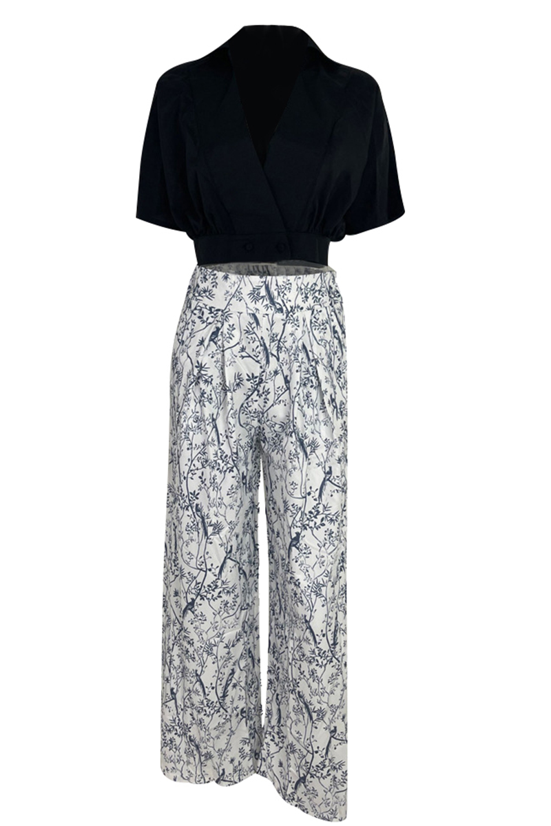 Elegant women's floral two-piece set: a flowing maxi skirt & matching crop top. Ideal for spring/summer.