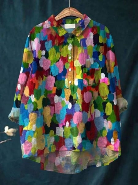 Lightweight flowy floral blouse, perfect for summer style & spring clothing.