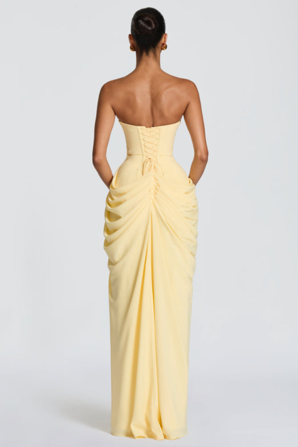 Beautiful flowing maxi dress, perfect as a women's formal evening gown for elegant events.