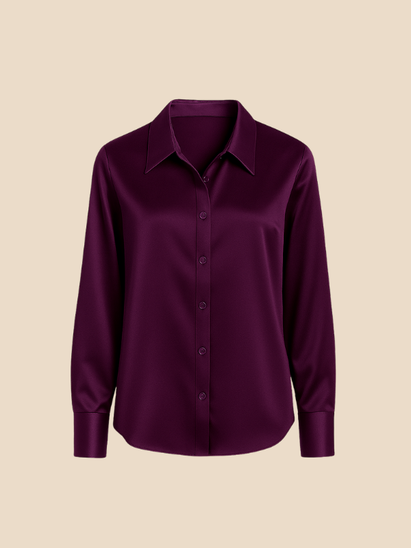 Women's classic long sleeve button blouse, a timeless addition to any professional wardrobe.