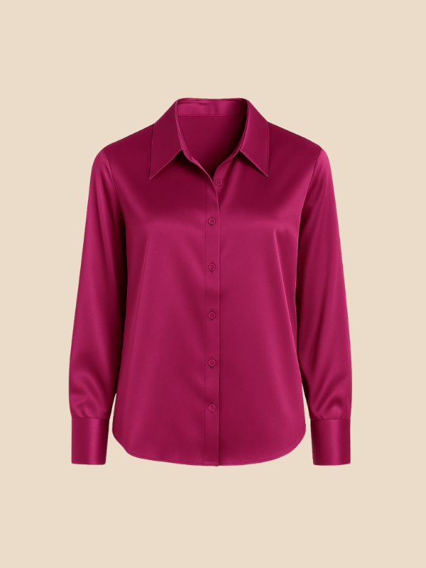 Professional long sleeve button-up top for women, a smart and stylish addition to your closet.