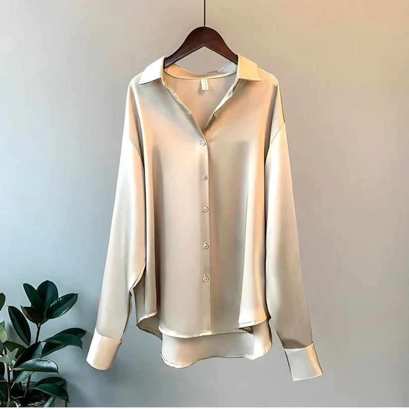 Professional women's long sleeve blouse, an elegant and chic top suitable for office fashion.