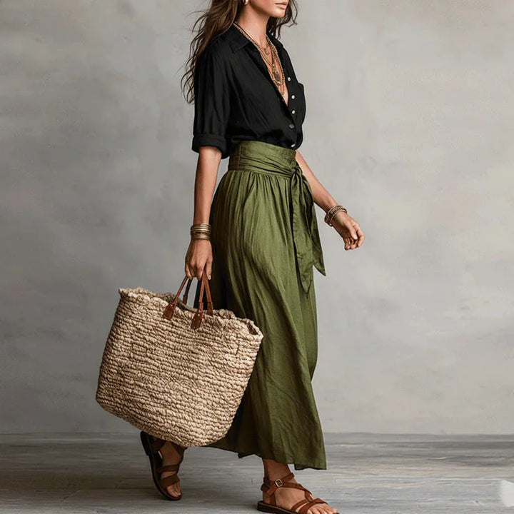 Professional women's long sleeve skirt suit co-ord. Perfect for office style, meetings, or smart casual events.