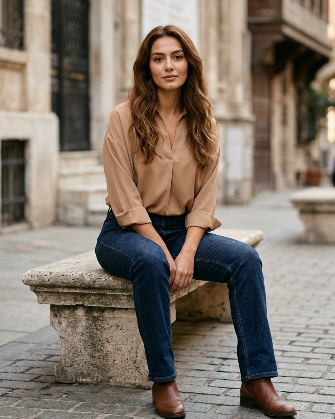 Seamless women's long sleeve V-neck collared shirt bodysuit, a professional and elegant top for office and formal wear.