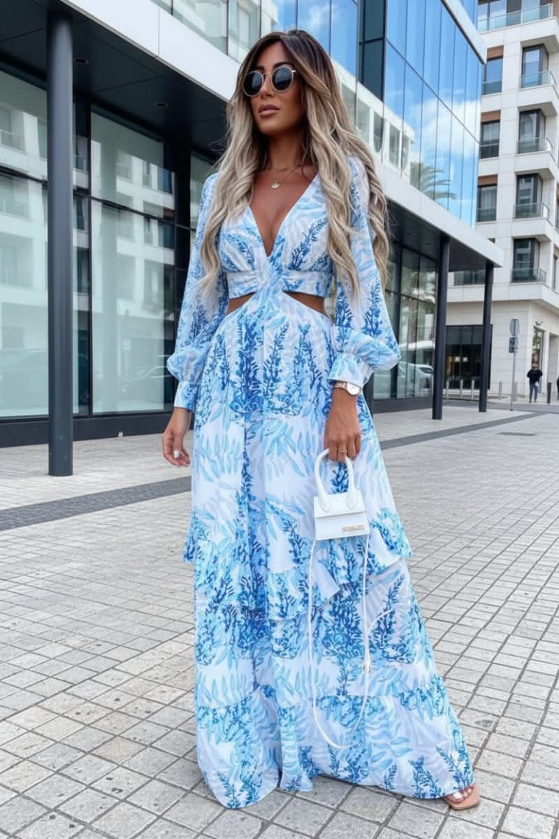 Comfortable elegant women's maxi dress, a versatile choice for everyday wear, summer, and vacation outfits.
