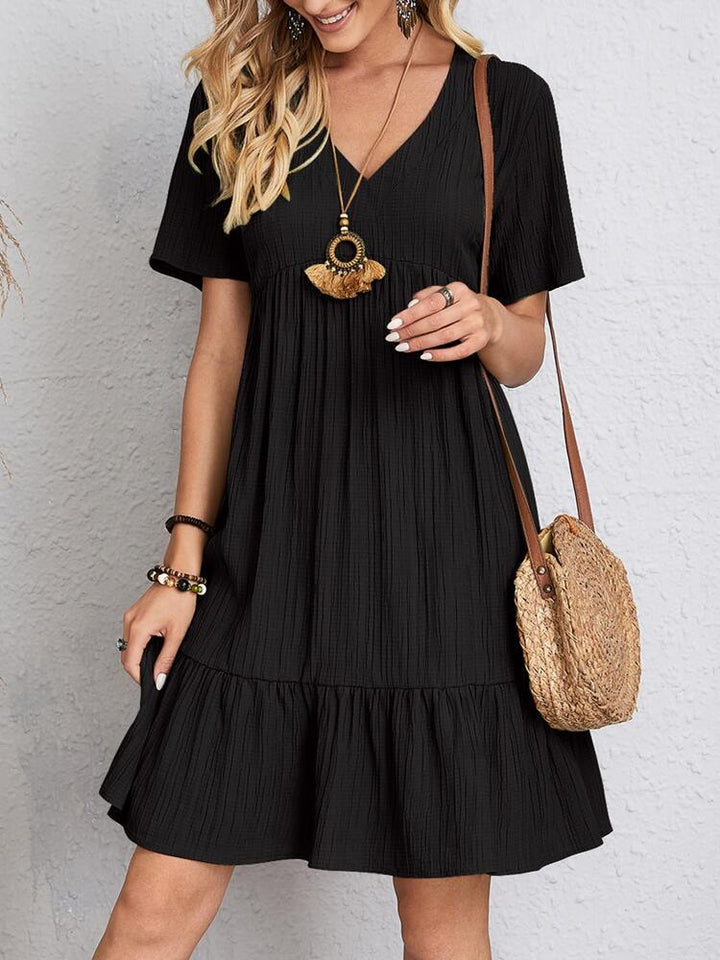 Flattering midi dress for women, with elegant design & belly coverage, ideal for sophisticated evening events.