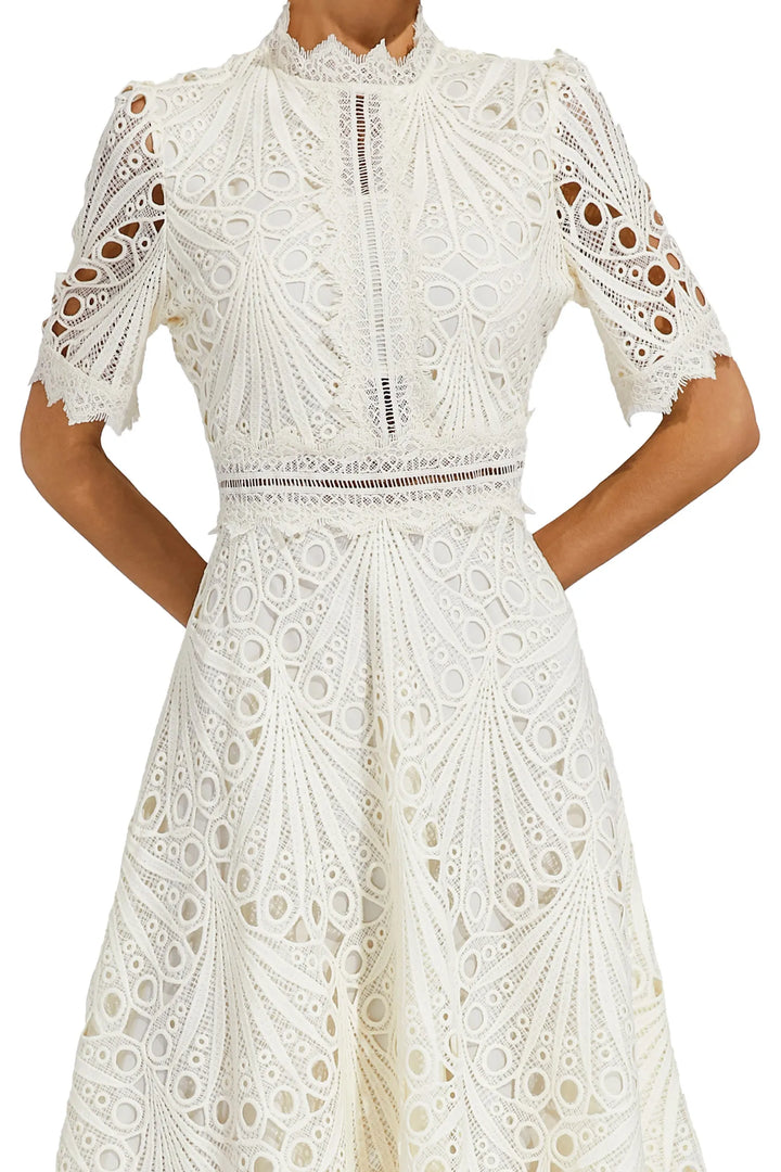 Sophisticated women's formal midi dress, suitable for weddings, parties, & special events.