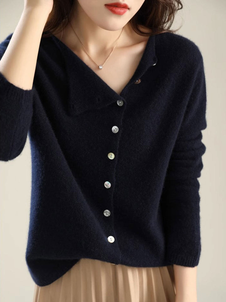 Cozy women's open cardigan. Soft knit sweater for relaxed fit and elegant layering.