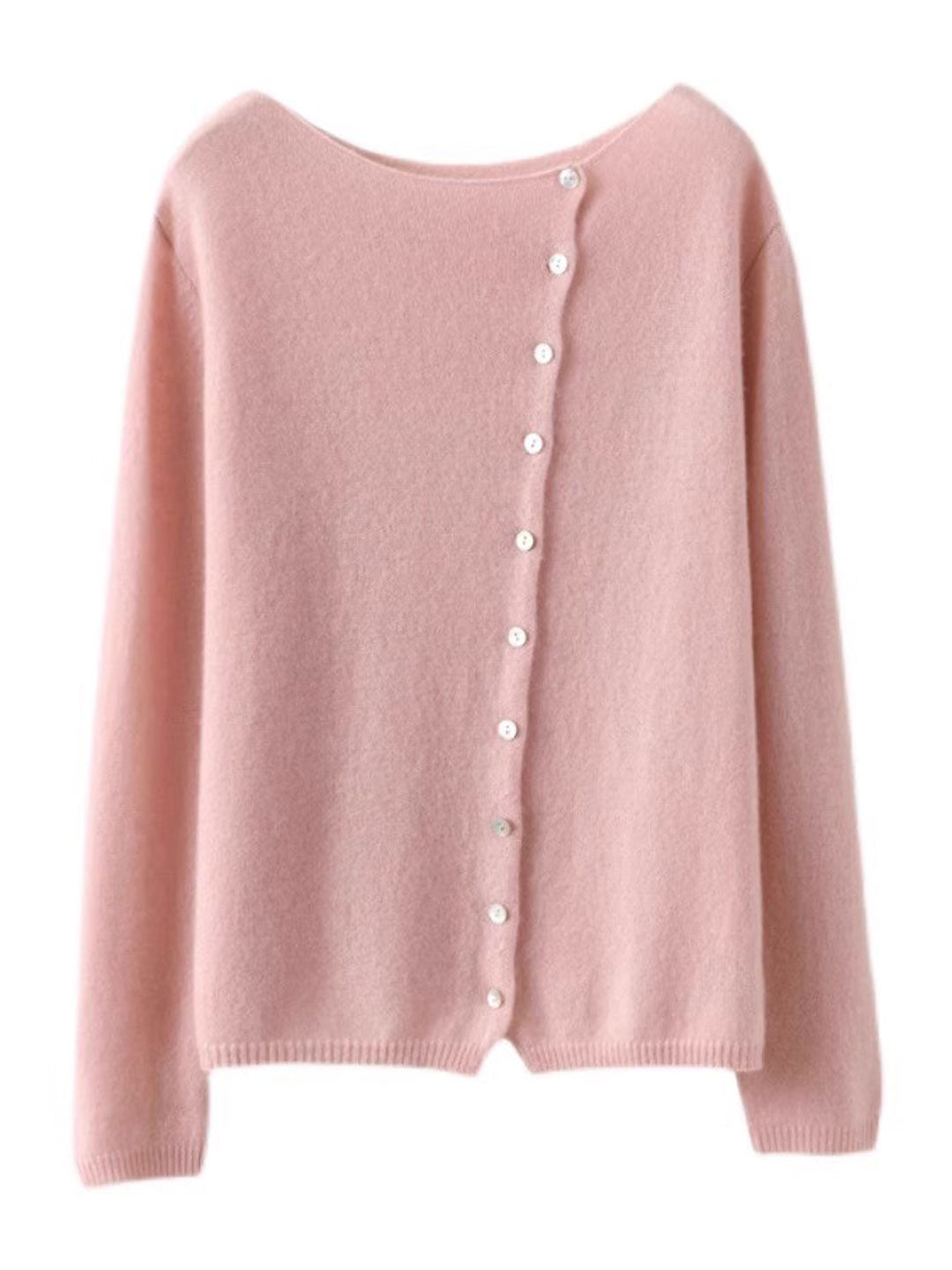 Women's elegant relaxed fit knit cardigan. Cozy open-front sweater for chic layering.