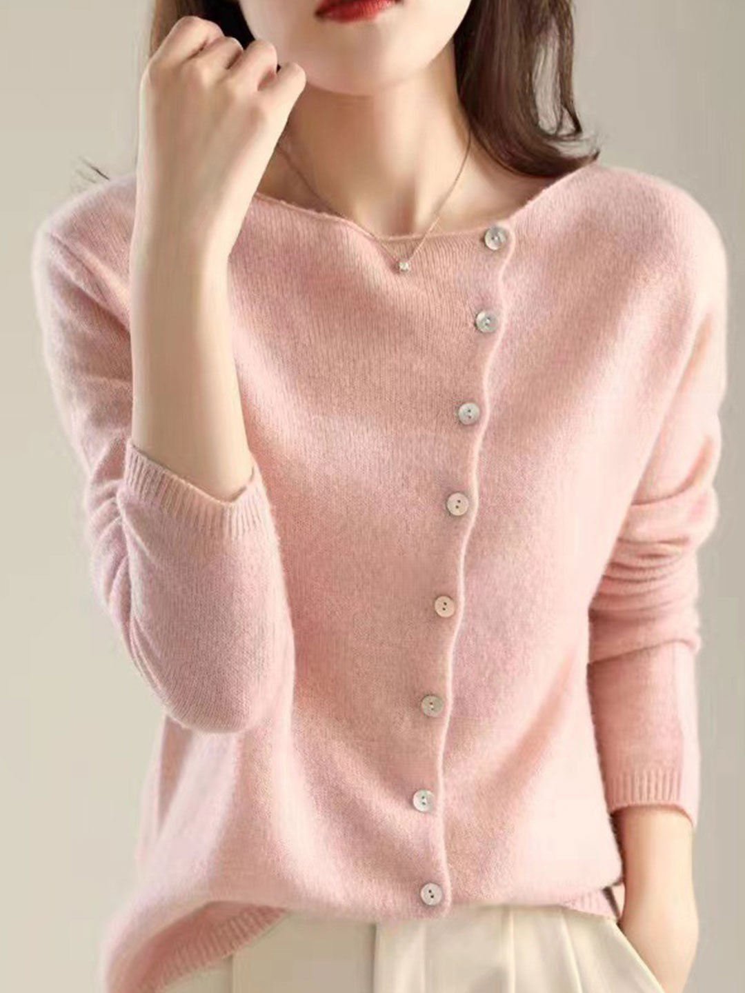 Cozy open-front cardigan for women, offering elegant layering and comfortable style.