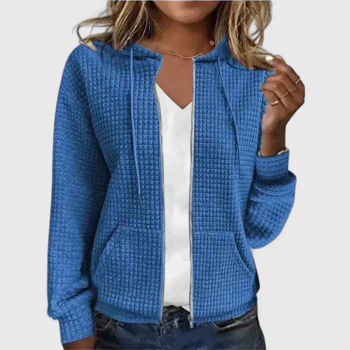 Elegant women's open front chic cardigan, perfect for layering over any outfit. Comfortable & versatile fashion outerwear.
