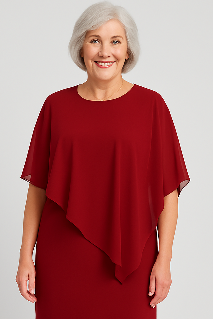 Chic women's elegant midi dress. Pleated design & flattering fit make it perfect for formal events & sophisticated fashion.