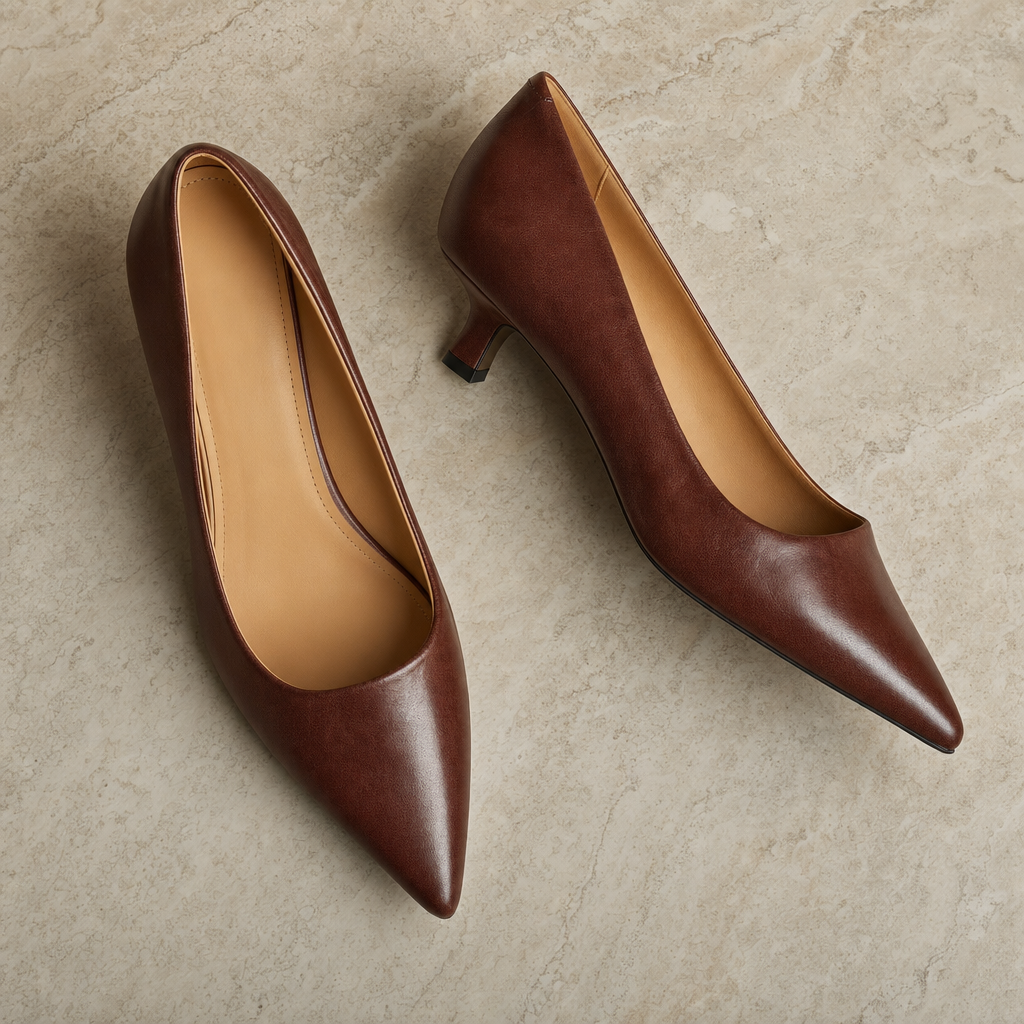 Stylish women's fashion pumps featuring a sharp pointed toe and delicate thin heel, ideal for elegant footwear.