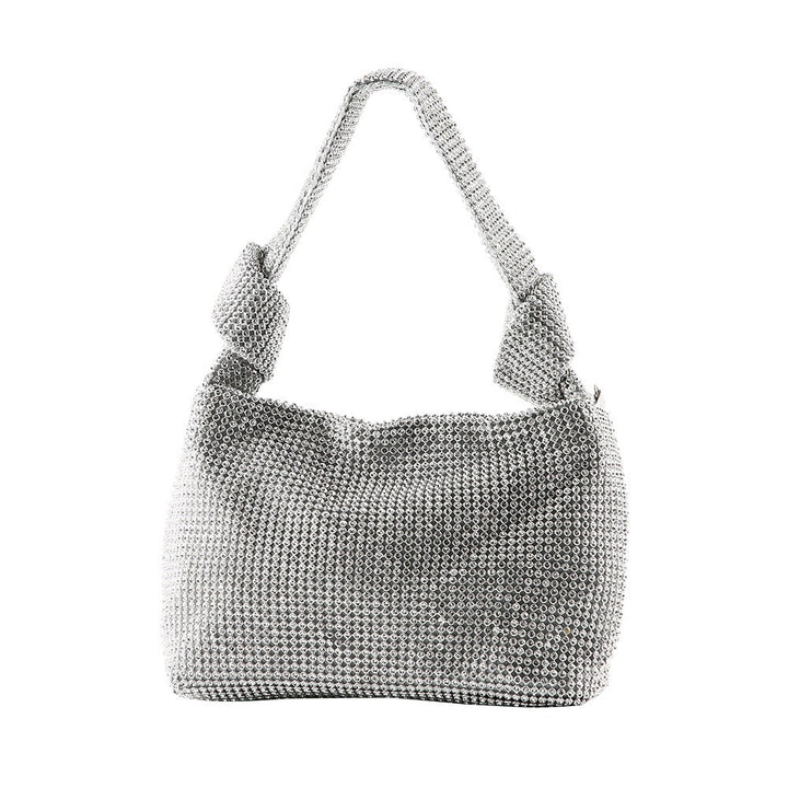 Elegant women's rhinestone evening bag. Sparkling clutch for parties, weddings, and formal events.