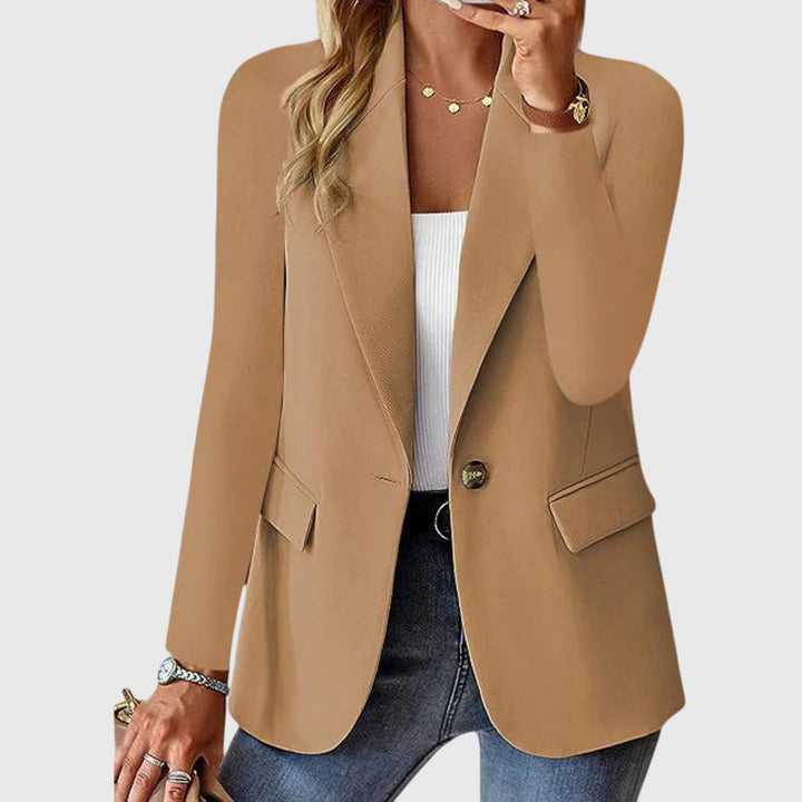 Stylish women's workwear blazer, single-breasted design. Adds a polished and elegant touch.