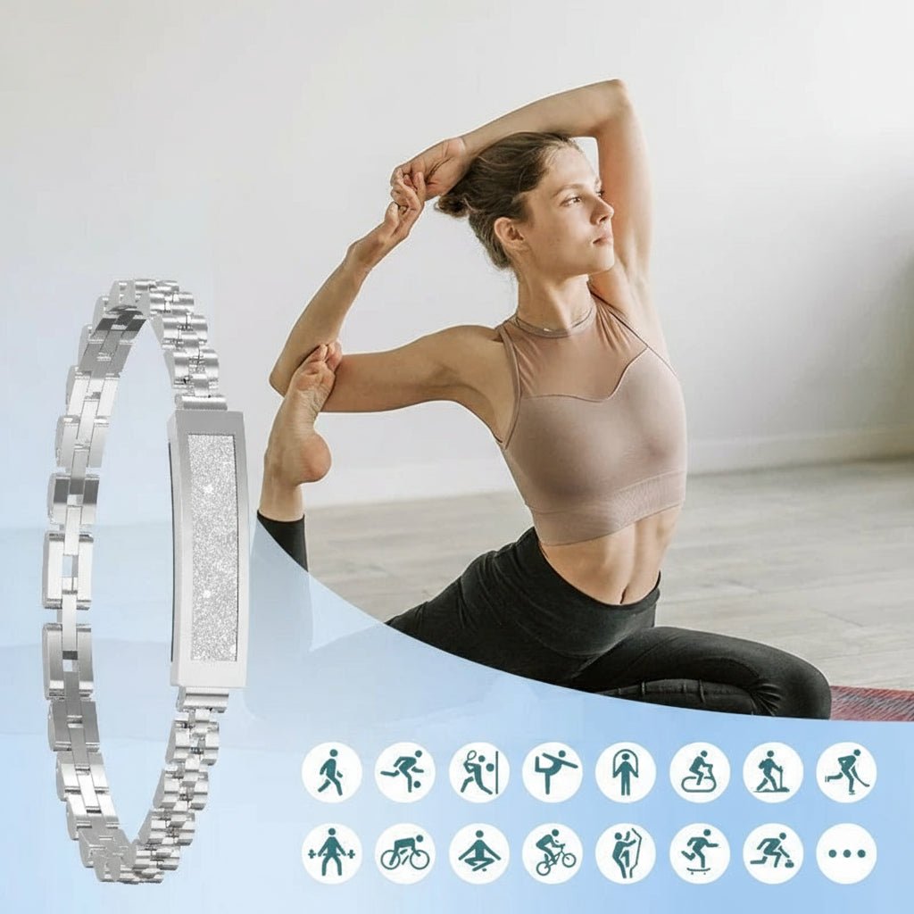 Women's digital watch, an elegant Bluetooth smart bracelet, monitoring steps, sleep, and calories.