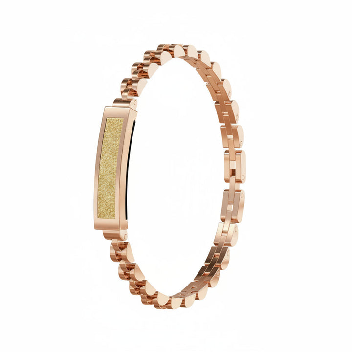Sophisticated women's smart bracelet, a Bluetooth fitness and activity tracker with multiple sport modes.