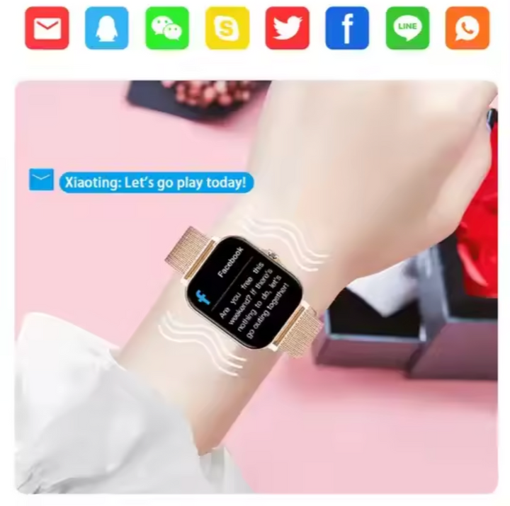 New women's elegant smartwatch, enhancing health monitoring and personal style effortlessly.