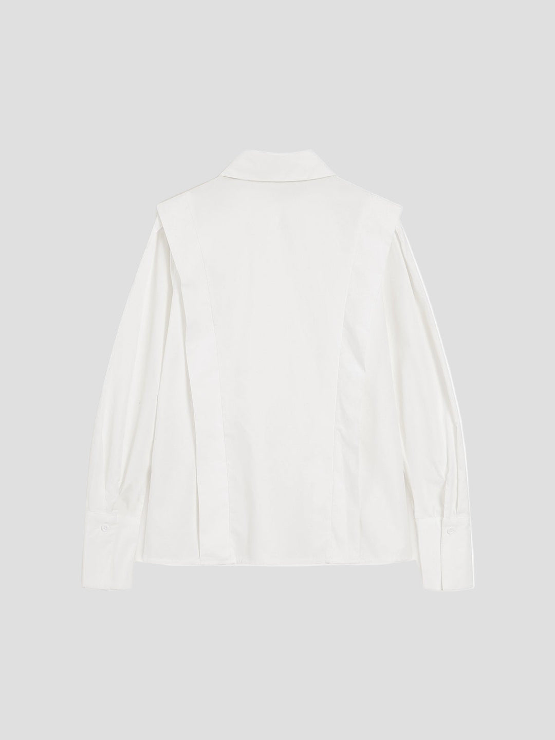 Chic women's office wear blouse. Elegant square neck, button-down front, and long sleeves for a polished look.