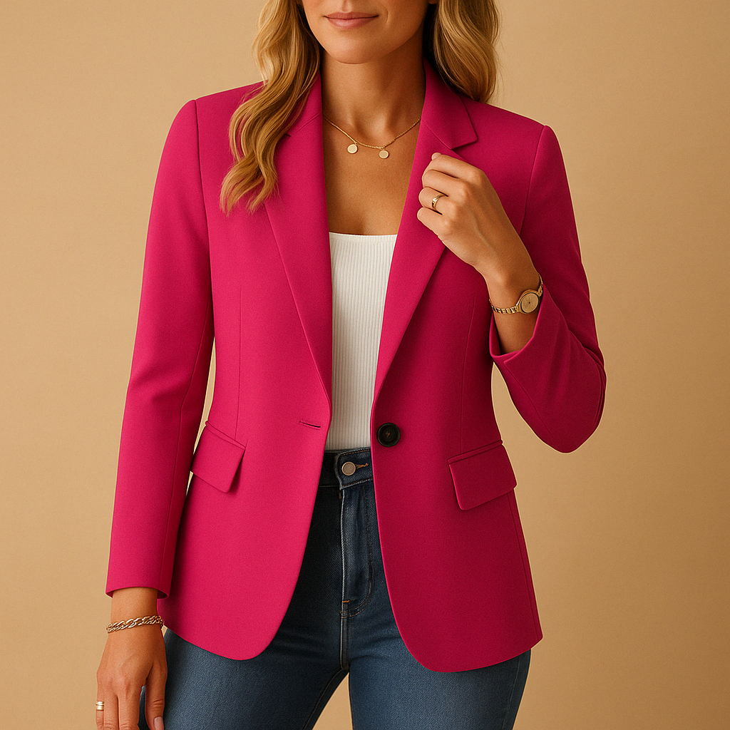 Comfortable women's stretch blazer, fitted and versatile, ideal for long workdays and easy movement.