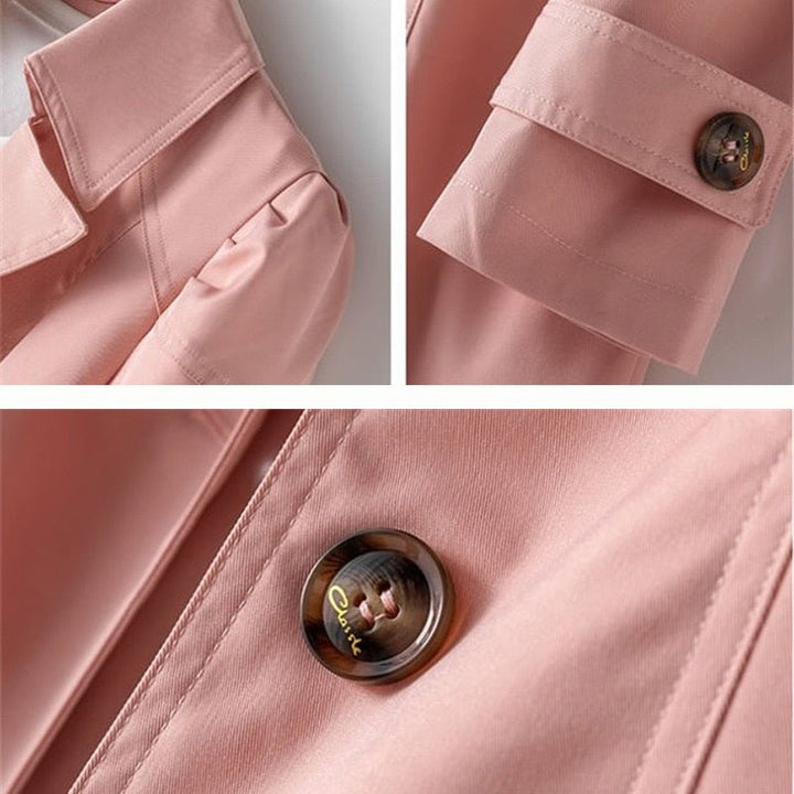 Women's tailored trench coat, an elegant and versatile jacket for any occasion.