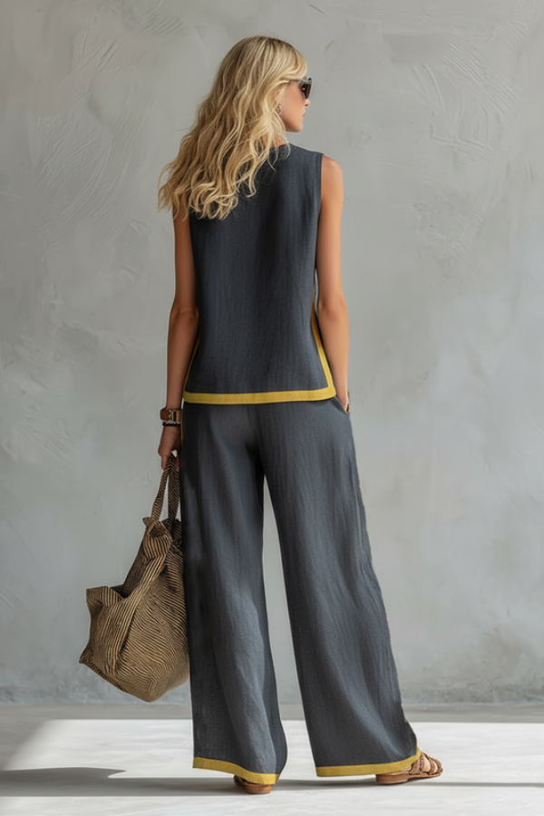 Versatile women's matching co-ord set, a stylish two-piece outfit for effortless casual dressy looks.