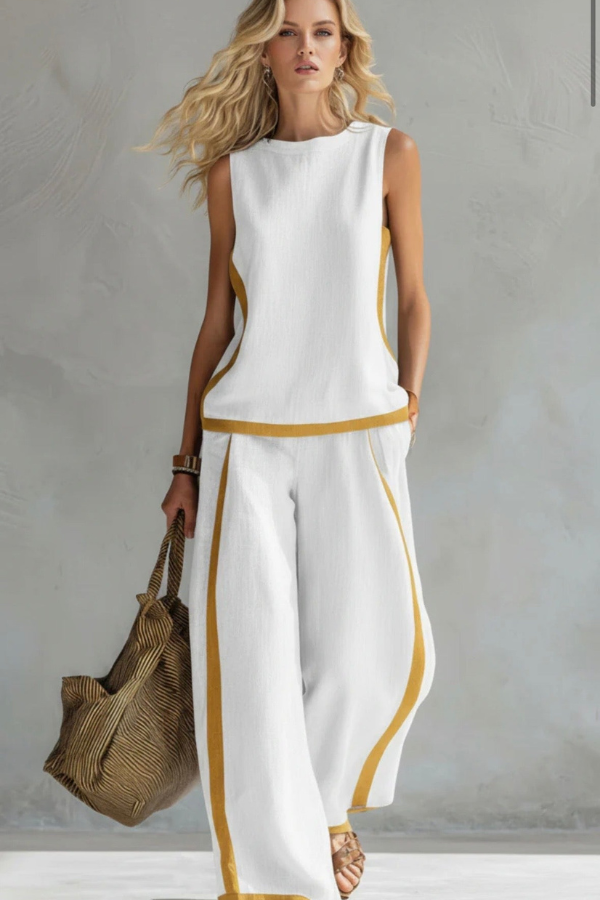 Effortless style with this women's elegant matching co-ord set, a perfect two-piece outfit for any occasion.