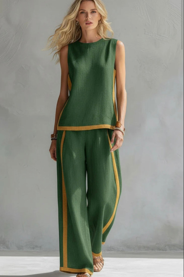 Women's versatile co-ord set, an elegant two-piece outfit offering chic style and easy summer fashion.