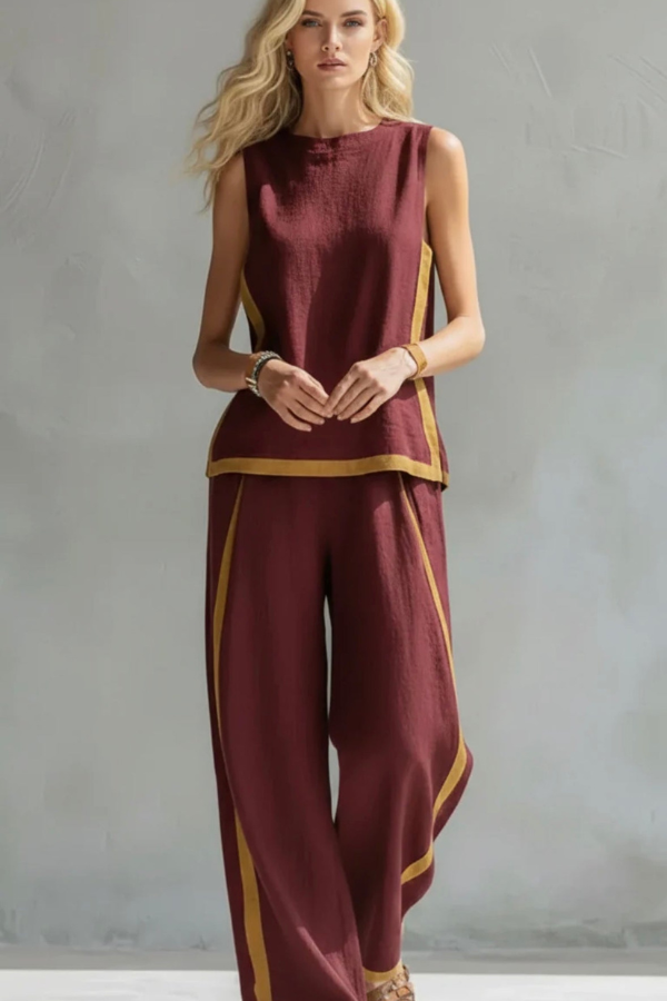 Casual dressy women's matching set, an elegant two-piece co-ord outfit for versatile and chic summer fashion.
