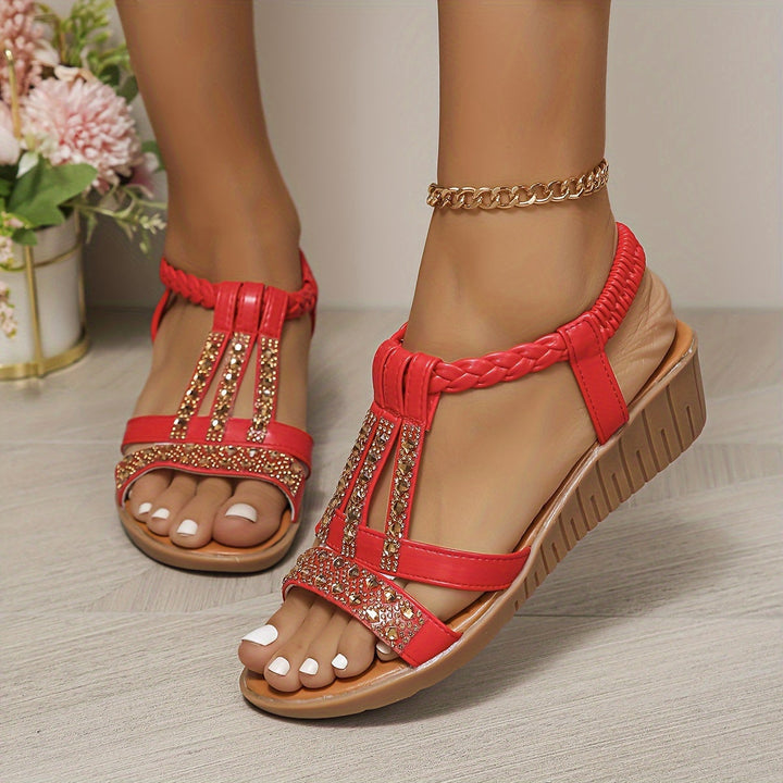 Elegant women's wedge sandals, perfect for comfortable & stylish summer wear.