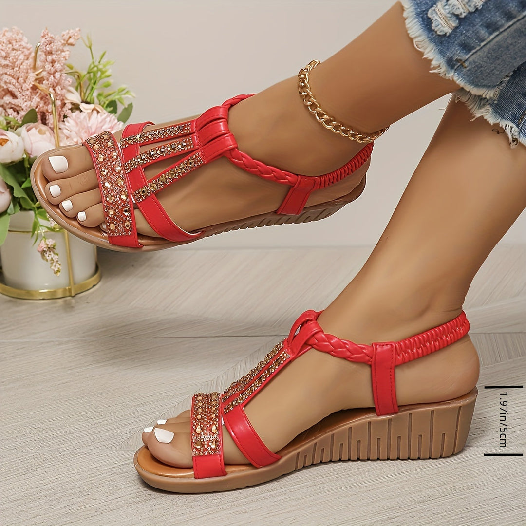 Premium women's wedge sandals, combining elegant style with comfortable summer wear.