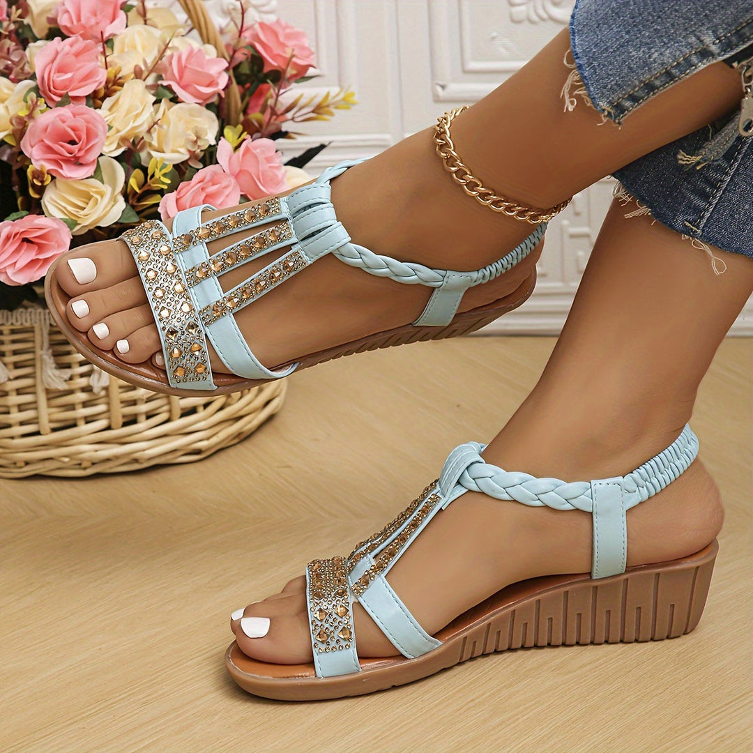 Women's elegant wedge sandals, a comfortable & stylish choice for any summer occasion.
