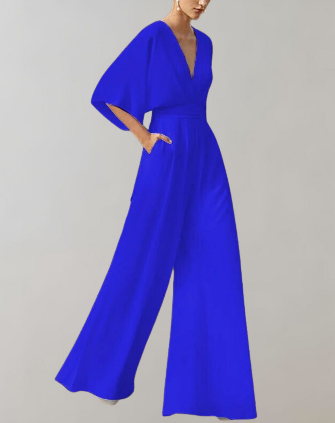 Stylish women's wide leg evening jumpsuit, perfect for elegant parties & special occasions.
