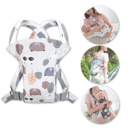 Ergonomic 0-36 months baby carrier in a light grey, showcasing its breathable fabric and adjustable straps.