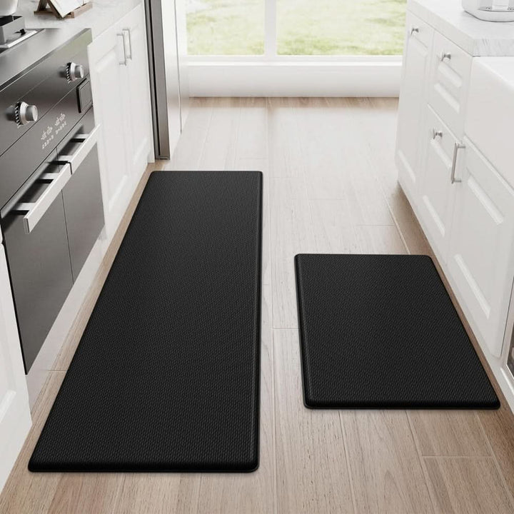 Premium ergonomic anti-fatigue kitchen mat, improving standing comfort & kitchen decor in any home.