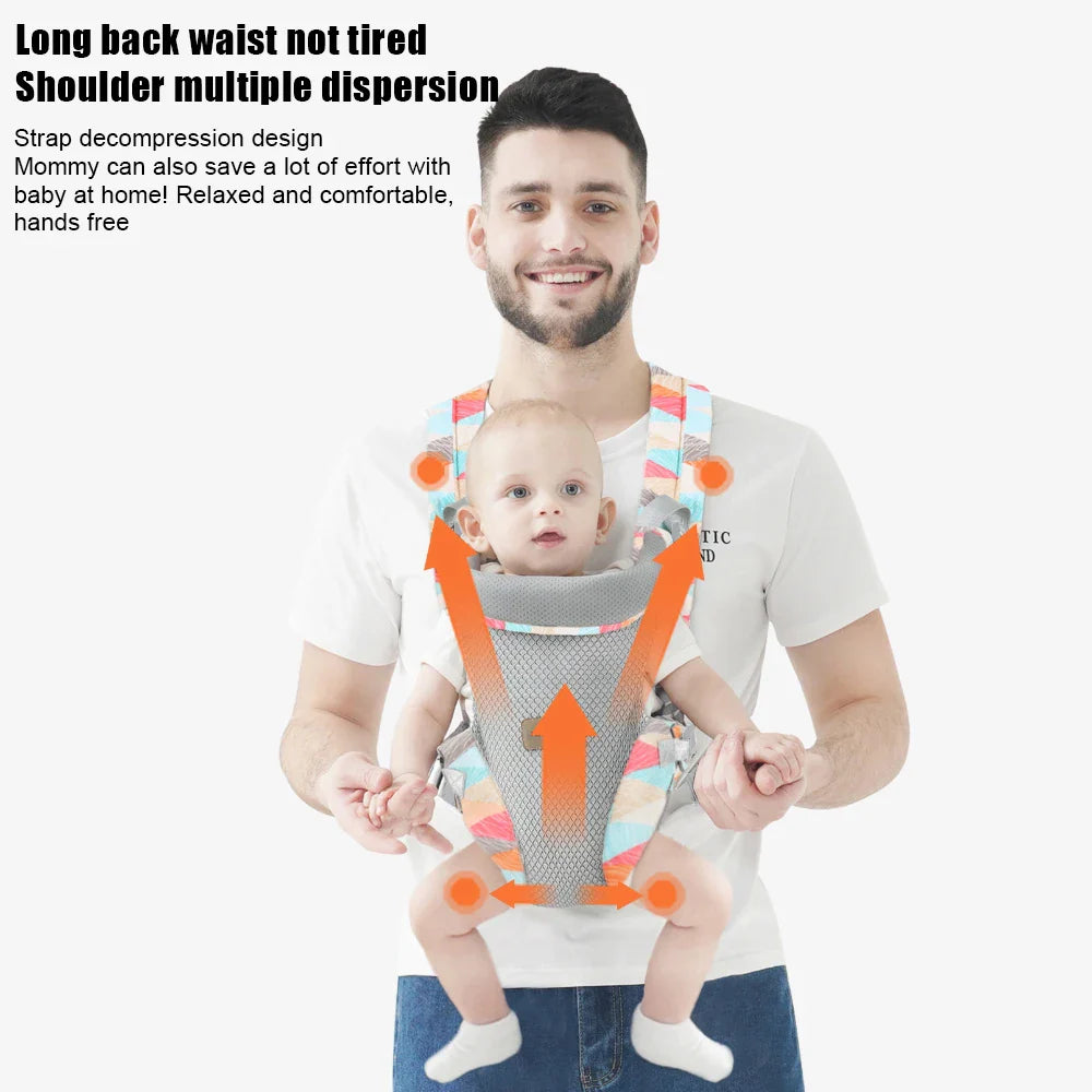 Ergonomic infant carrier with padded straps, ideal for newborns and toddlers