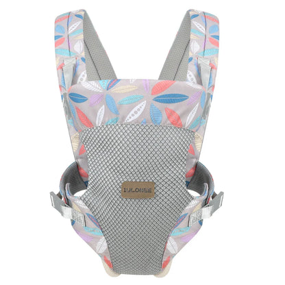Comfortable baby carrier for active parents, black breathable fabric
