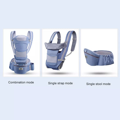 Ergonomic infant carrier with a soft, padded hip seat that keeps baby cozy and secure.