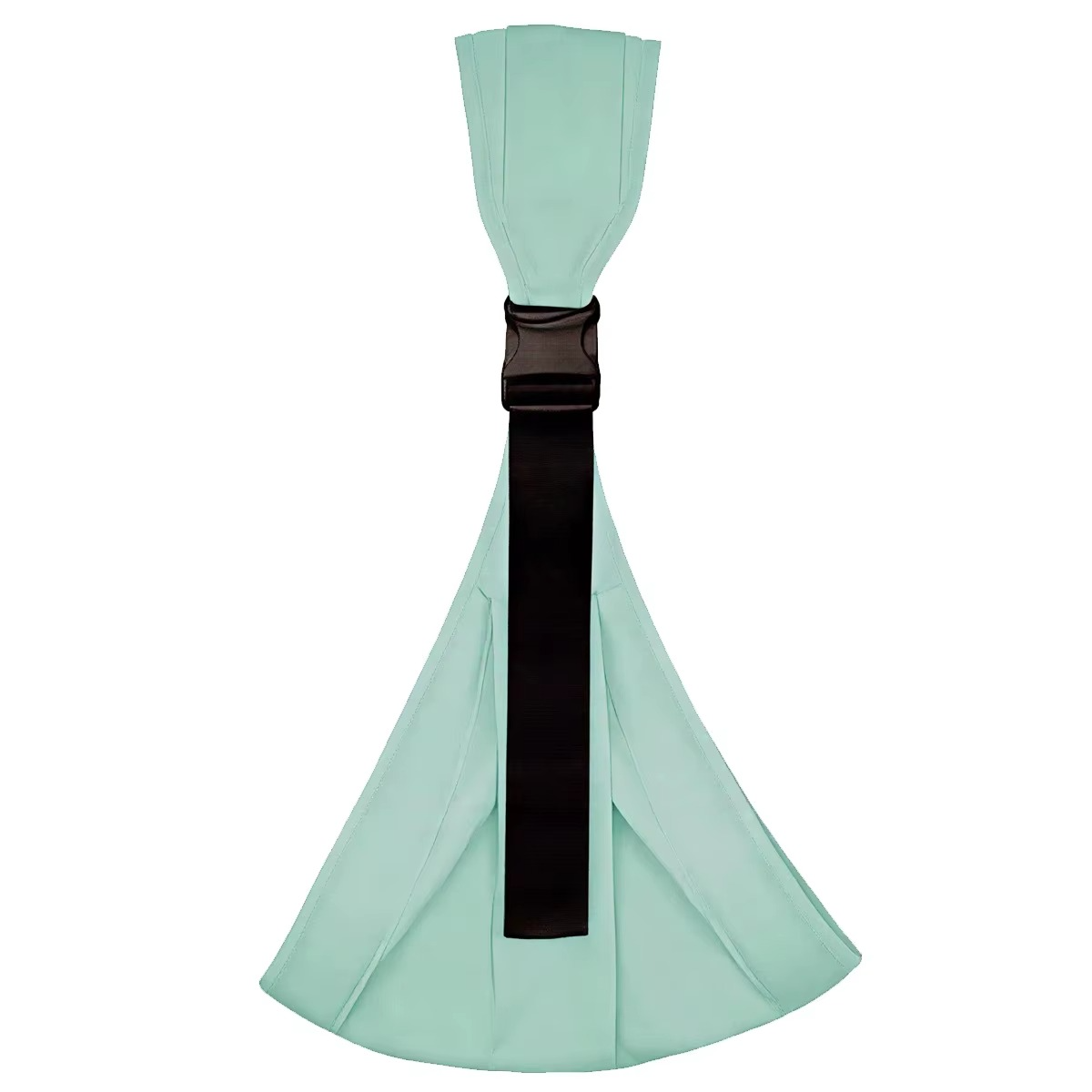 Detailed view of wide shoulder strap padding on ergonomic baby hip seat carrier