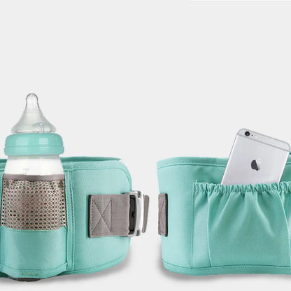 Ergonomic baby hipseat carrier with adjustable straps, essential travel gear for parents