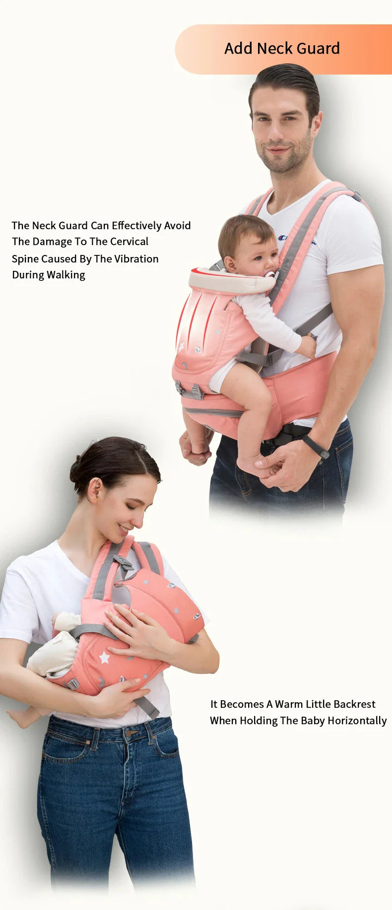 Stylish black ergonomic baby carrier with hipseat, perfect for breathable front-facing transport.