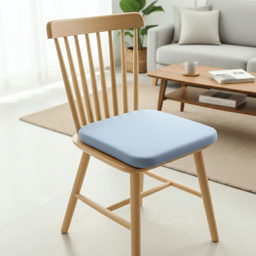Ergonomic memory foam seat cushion for sciatica & back pain relief. Unisex design for office chairs.