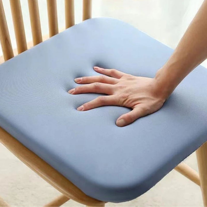 Pressure-relieving memory foam seat cushion, orthopedic support for coccyx & lower back.